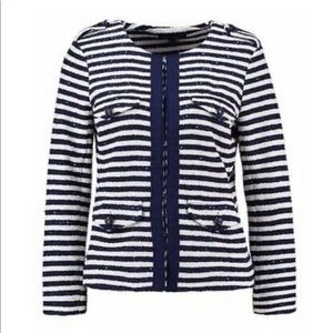 BANANA REPUBLIC NAVY STRIPE BLAZER JACKET SIZE 4